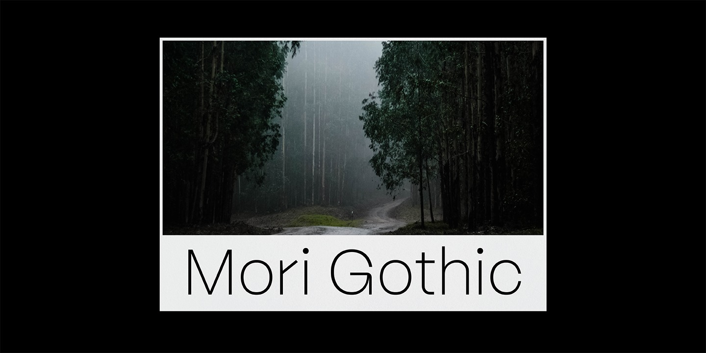 Example font Mori Gothic #9